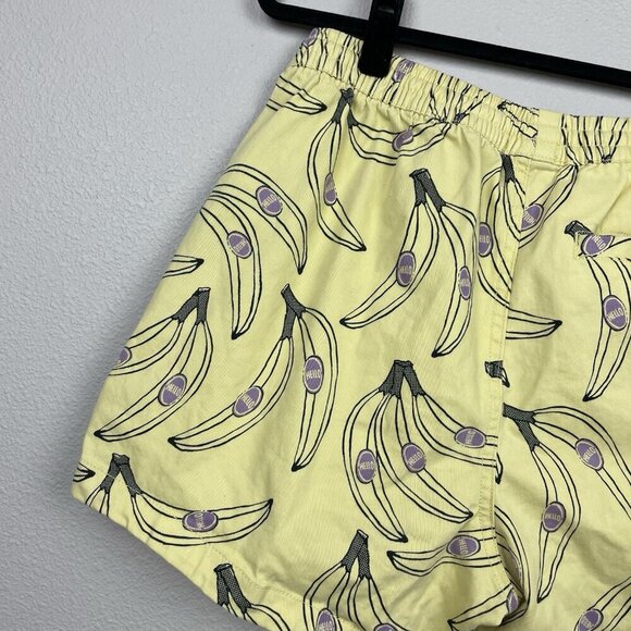 Urban Outfitters Men's Mexium Maximus Go Bananas Printed Short Yellow Drawstrin - Picture 9 of 16